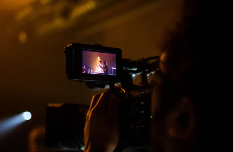 Focused cameraman